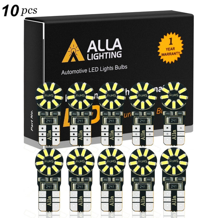 194 168 LED Lights Bulbs Super Bright 12V 2825, 6000K Xenon White -Alla Lighting