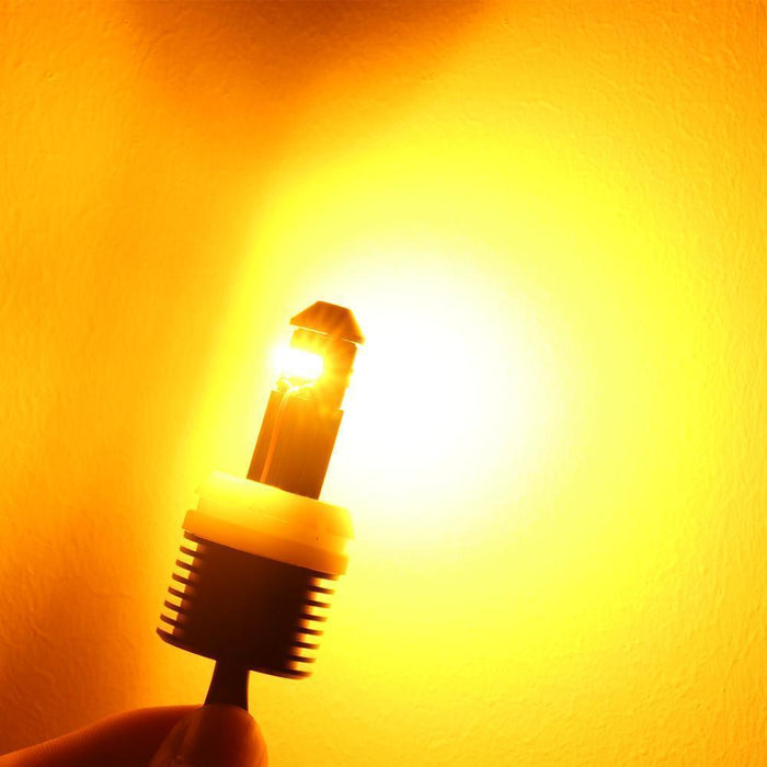21W 3157 3156 LED Signal Lights Bulbs Amber Yellow Blinker Lights -Alla Lighting