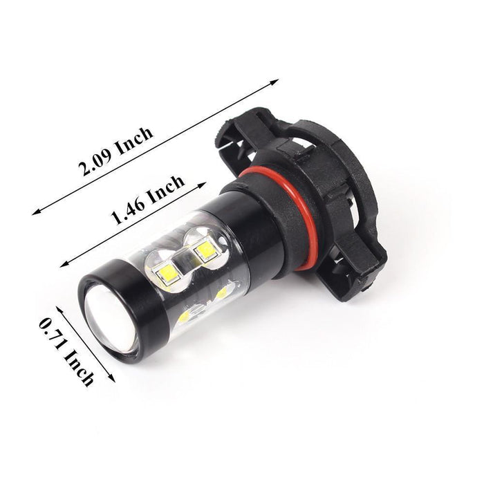2504 PSX24W LED Bulbs 50W Cree Fog Lights Replacement for Cars, Trucks -Alla Lighting