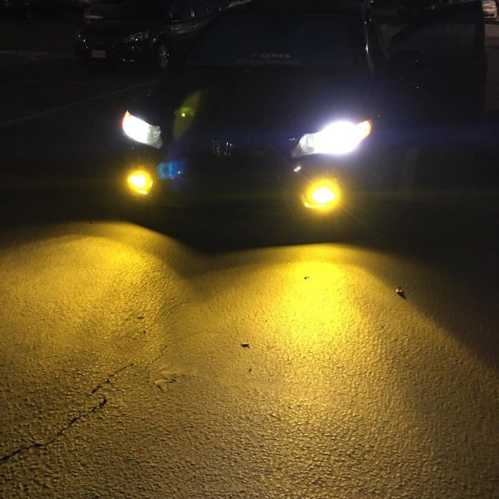 2504 PSX24W LED Fog Lights Bulbs 12276 Replacement, 3000K Yellow -Alla Lighting