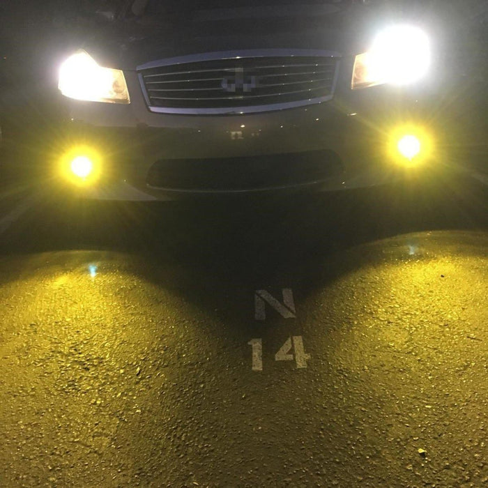2504 PSX24W LED Fog Lights Bulbs 12276 Replacement, 3000K Yellow -Alla Lighting