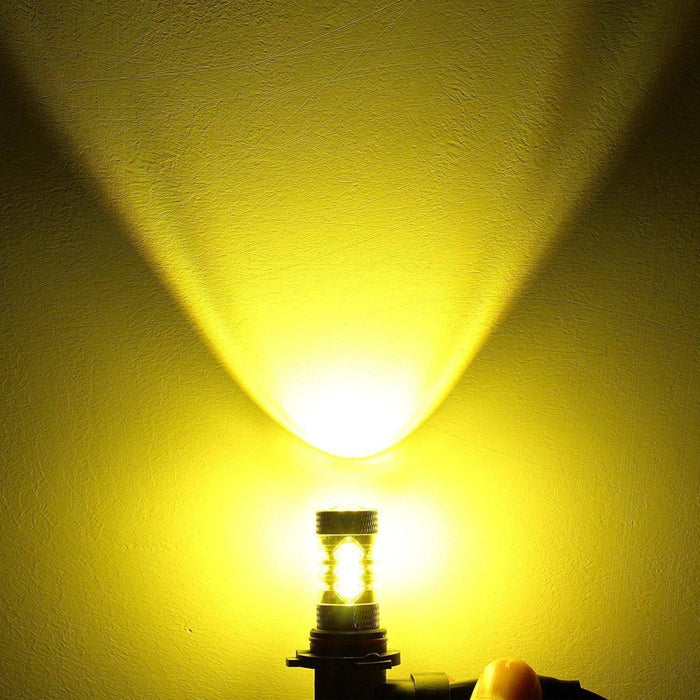 2504 PSX24W LED Fog Lights Bulbs 12276 Replacement, 3000K Yellow -Alla Lighting
