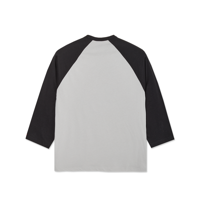 3/4 Sleeve Tee - Black/Silver