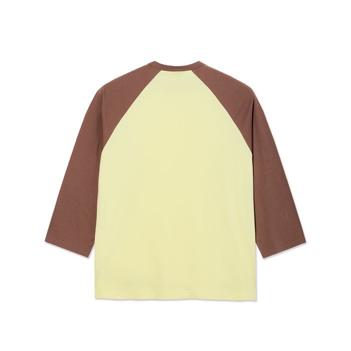 3/4 Sleeve Tee - Cinnamon/Light Yellow