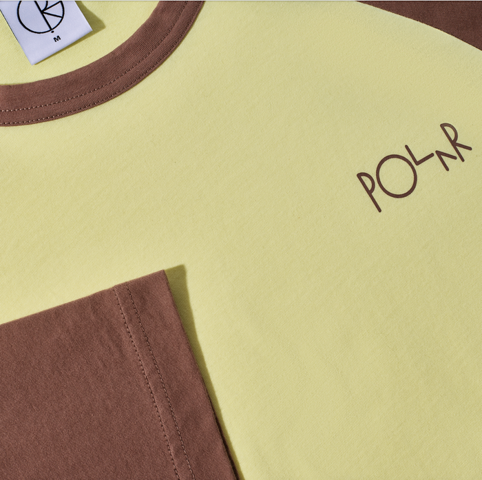 3/4 Sleeve Tee - Cinnamon/Light Yellow