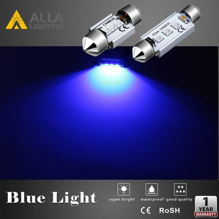 42mm 211-2 578 LED Festoon Bulbs Interior Map Dome Trunk Lights -Alla Lighting