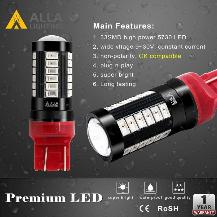 7440 7443 LED Strobe Brake Lights Flashing Stop Bulbs 7441 W21W -Alla Lighting