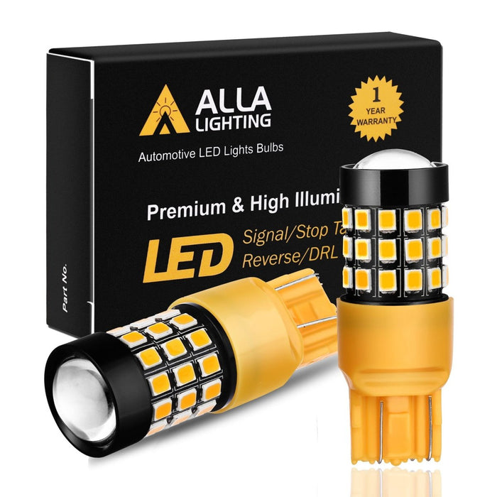 7443 7440 LED Lights Bulbs 2835 39-SMD, 6000K White/Amber Yellow/Red -Alla Lighting