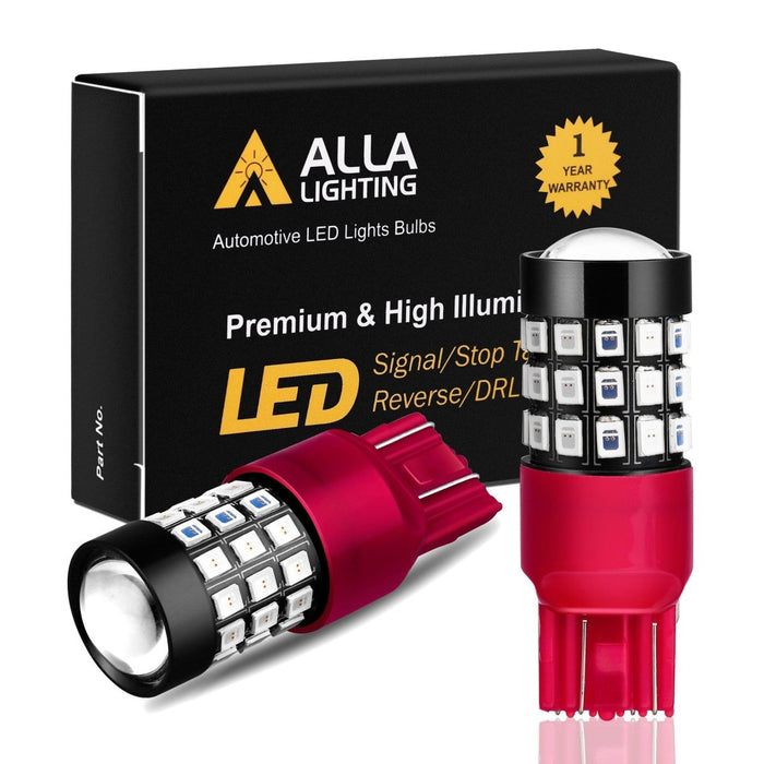 7443 7440 LED Lights Bulbs 2835 39-SMD, 6000K White/Amber Yellow/Red -Alla Lighting