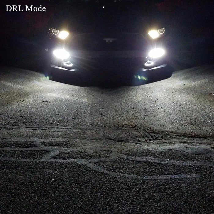 7444 7443 LED Switchback Bulbs Turn Signal Lights, White/Amber Yellow -Alla Lighting