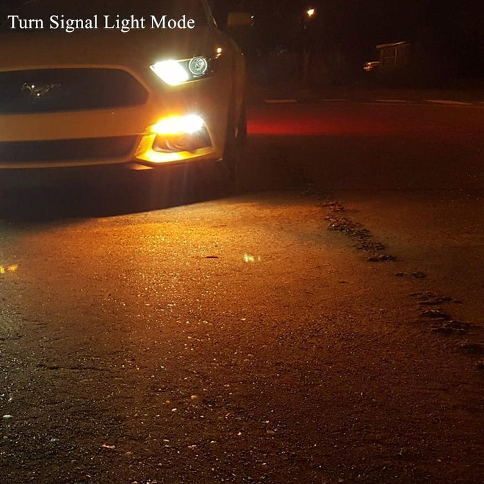 7444 7443 LED Switchback Bulbs Turn Signal Lights, White/Amber Yellow -Alla Lighting