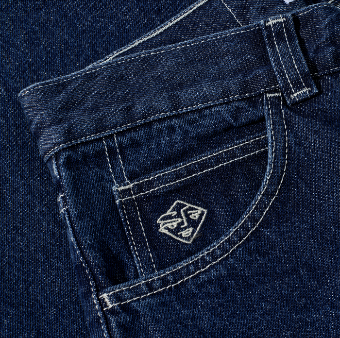 89 Pants - Dark Blue w/ White Stitching