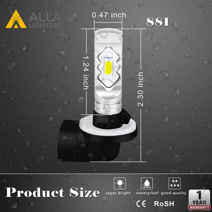 898 881 LED Bulbs ETI-SMD Fog Lights Replacement for Cars, Trucks 889 -Alla Lighting