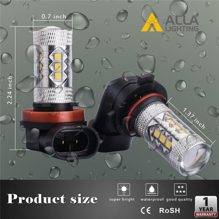 9006 HB4 LED Bulbs Fog Lights Upgrade for Cars, Trucks, 3000K Yellow -Alla Lighting