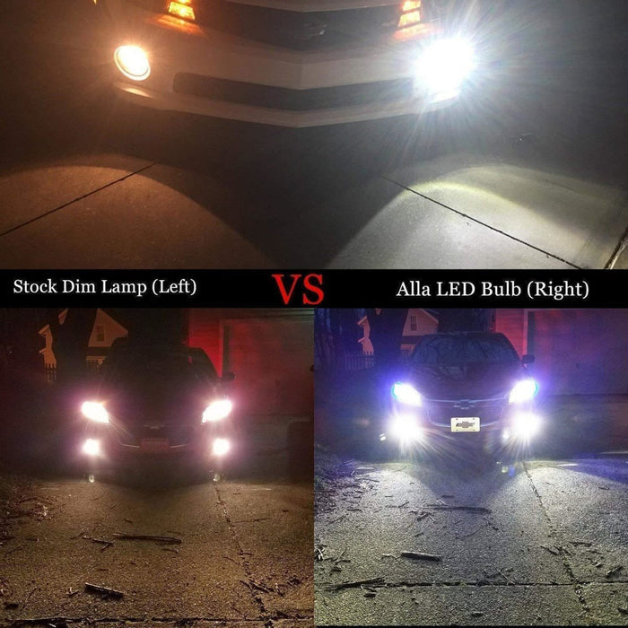 9006 HB4 LED Fog Lights Bulbs Super Bright 5730-SMD, 6000K Xenon White -Alla Lighting