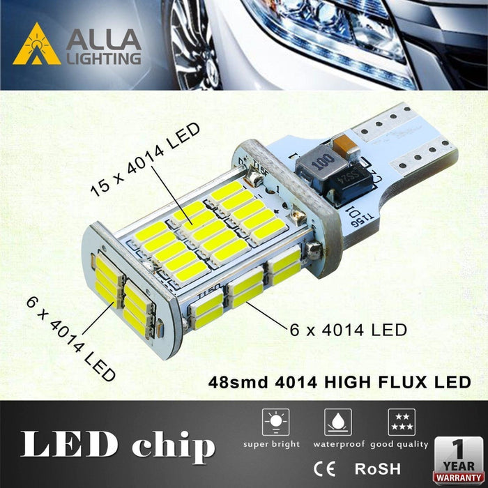 912 921 LED Bulbs Strobe Brake Lights Flashing Stop Reverse Light -Alla Lighting