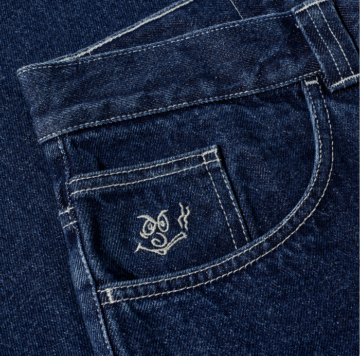 92 Pants - Dark Blue w/ White Stitching
