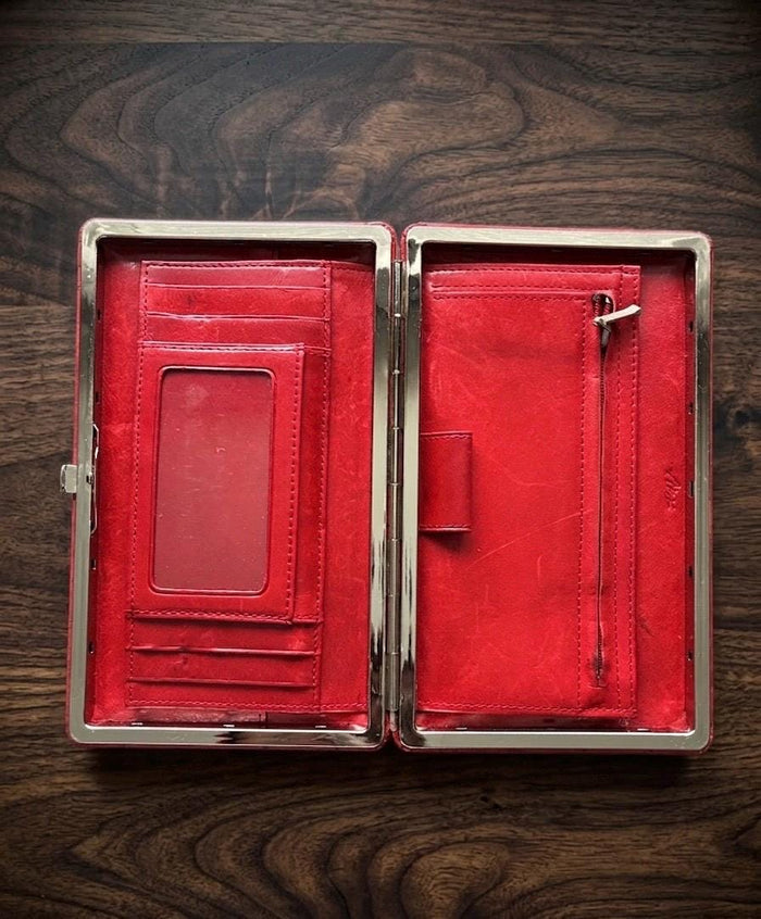 Abas Cache Red Alligator Leather Wallet