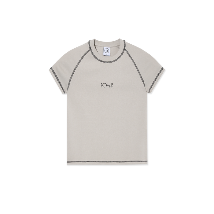 Baby Tee | Script Logo - Grey/Black