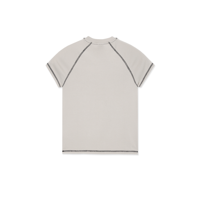 Baby Tee | Script Logo - Grey/Black