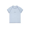 Baby Tee | Script Logo - Light Blue/Dark Blue