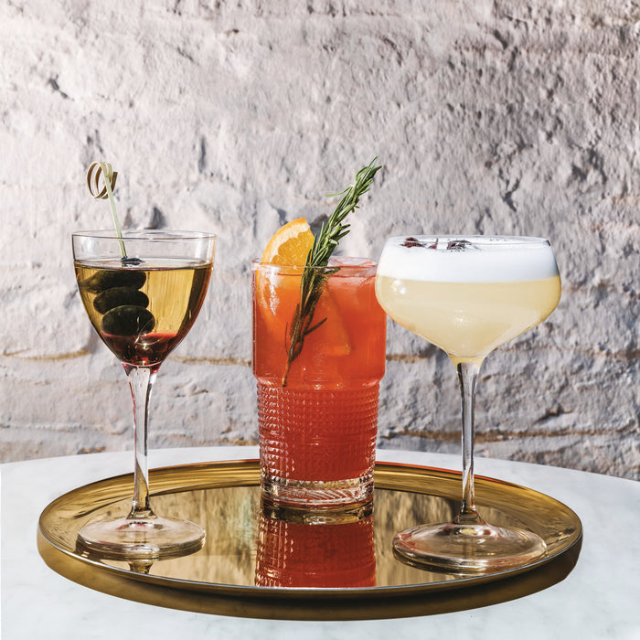 Bormioli Rocco Bartender 13.75 oz. Novecento Hi-Ball Stackable Drinking Glasses