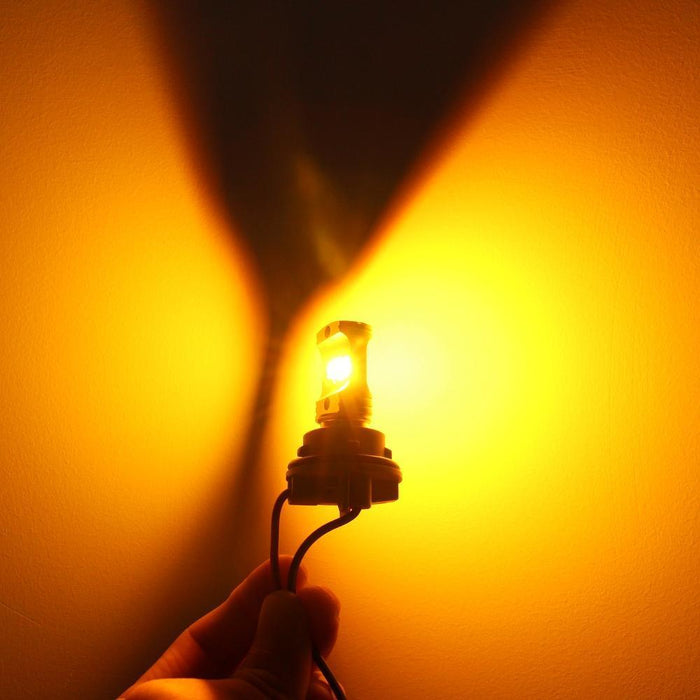 BAU15S 7507 LED Bulbs Turn Signal Lights Bulbs 12496, Amber Yellow -Alla Lighting