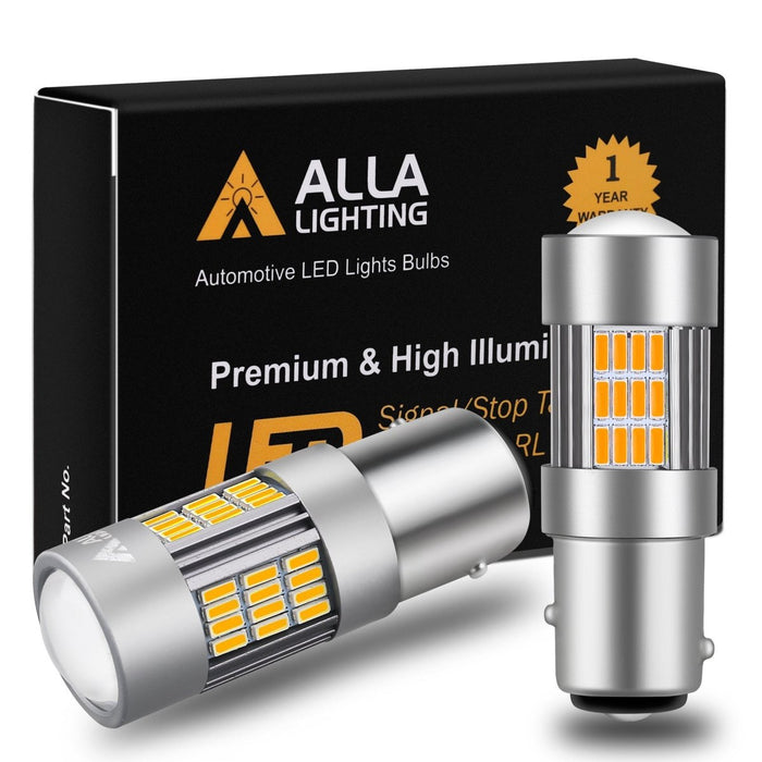 BAY15D 1157 LED Bulbs 4014 54-SMD Brake Stop, Tail Lights for Cars, Trucks -Alla Lighting