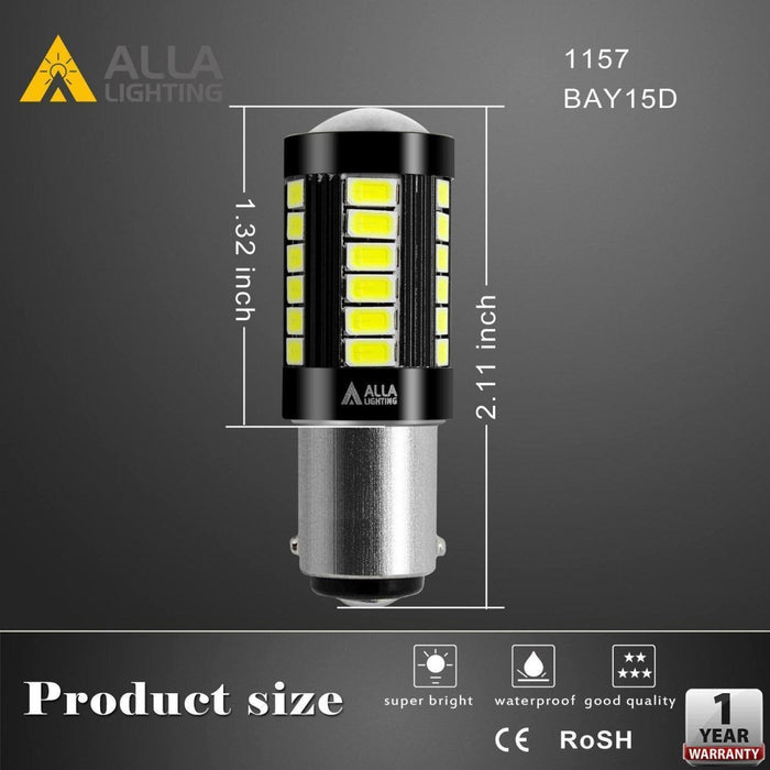 BAY15D 1157 LED Turn Signal, Brake, Stop, Tail, Reverse Lights Bulbs -Alla Lighting
