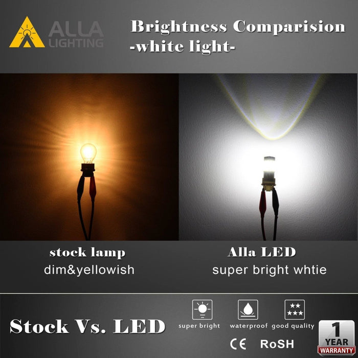 BAY15D 1157 Strobe Brake Lights LED Flashing Stop Tail Light Bulbs -Alla Lighting