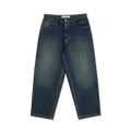 Pair of blue jeans on a white background