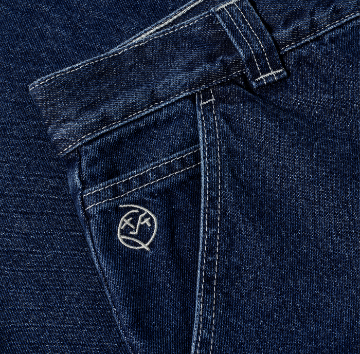 Big Boy Work Pants - Dark Blue w/ White Stitching