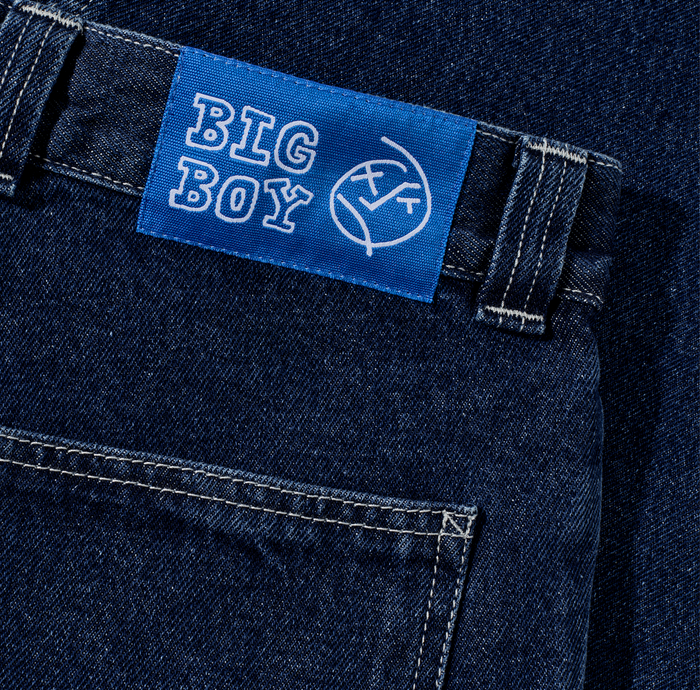 Big Boy Work Pants - Dark Blue w/ White Stitching