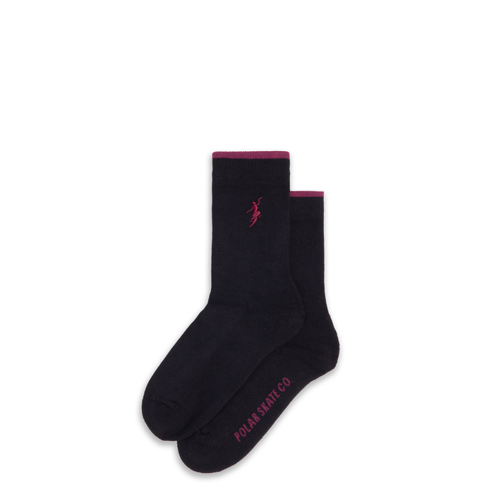 Business Socks | No Complies Forever - Black/Redcurrant