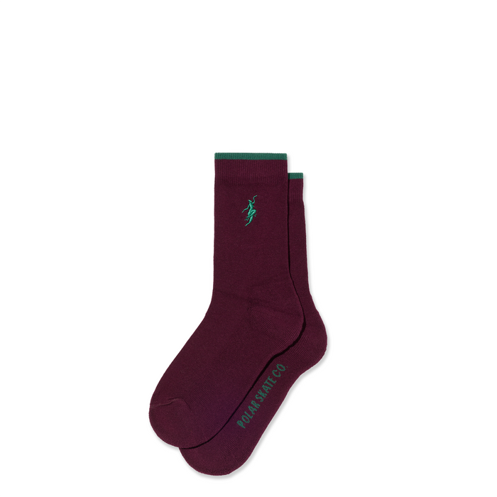 Business Socks | No Complies Forever - Bordeaux/Green