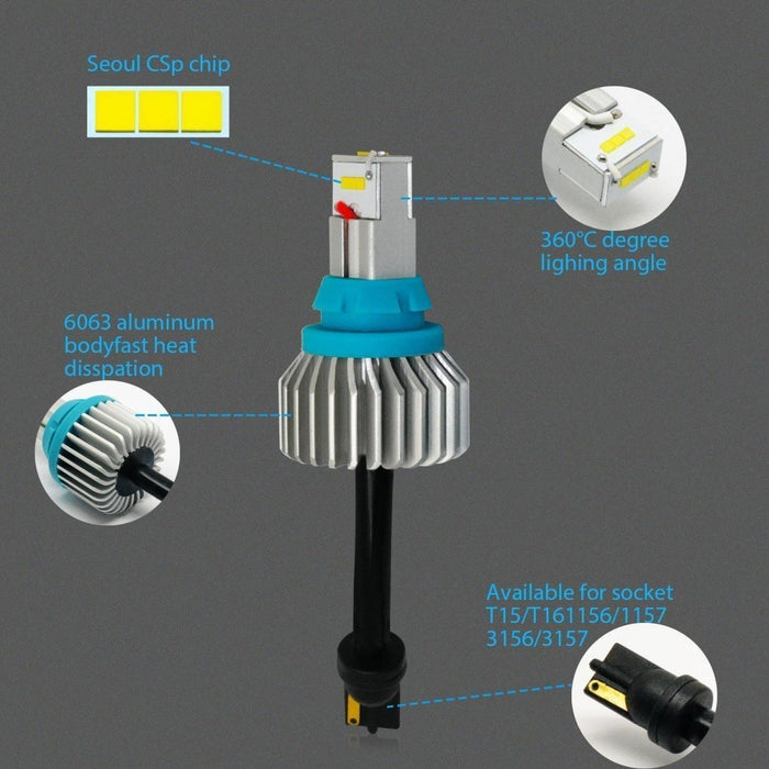 CAN-BUS 912 921 LED Bulbs CSP Backup Reverse Lights Replacement Car RV -Alla Lighting