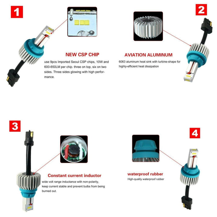 CAN-BUS 912 921 LED Bulbs CSP Backup Reverse Lights Replacement Car RV -Alla Lighting