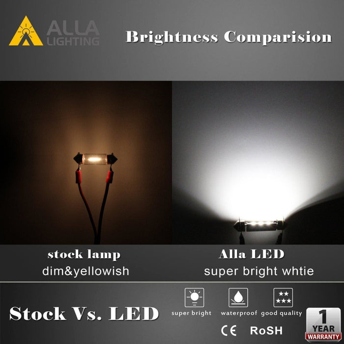 CANBUS C5W 6418 LED Lights Bulbs, Super Bright 6486X Replacement -Alla Lighting