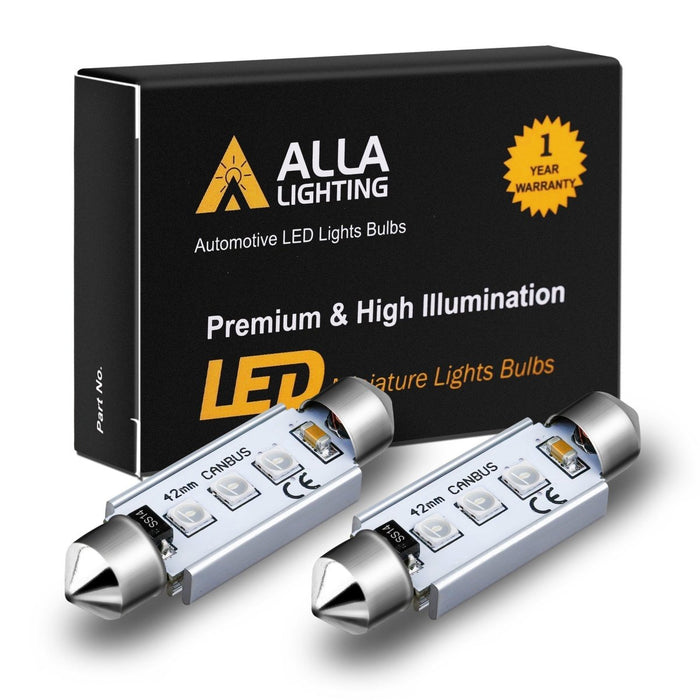CANBUS C5W 6418 LED Lights Bulbs, Super Bright 6486X Replacement -Alla Lighting