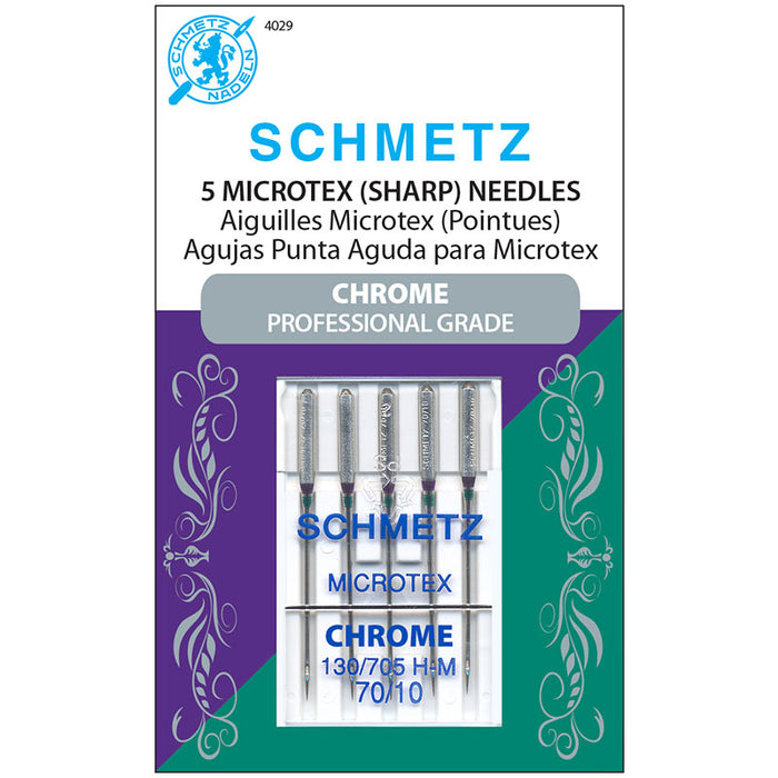 Chrome Microtex Needle 70/10 - Schmetz - 4029