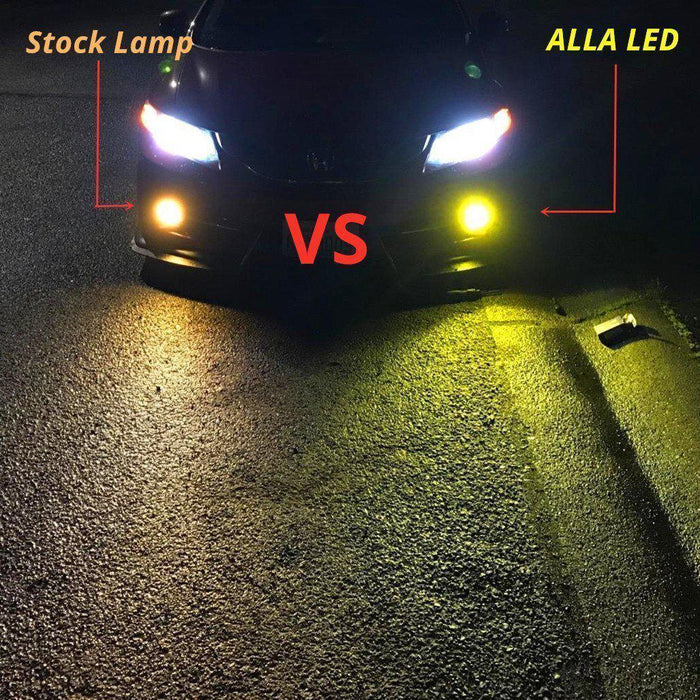 COB-72 H10 9145 LED Fog Light Bulbs, 6500K White/8000K Blue/3000K Amber Yellow -Alla Lighting