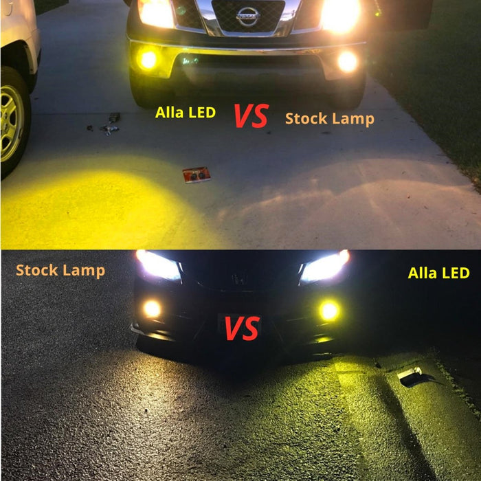 COB-72 H8 H11 LED Fog Light Bulbs, 6500K White/8000K Blue/3000K Amber Yellow -Alla Lighting
