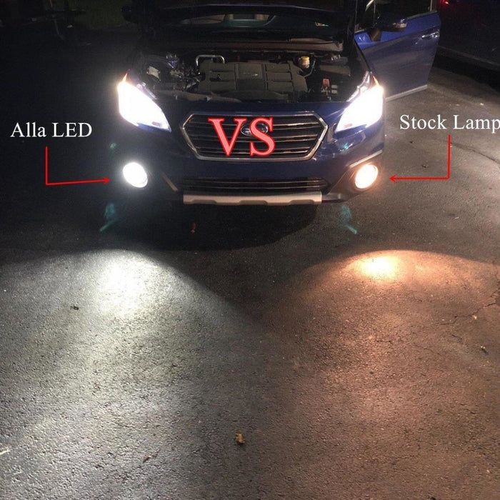 COB-72 HB4 9006 LED Fog Light Bulbs, 6500K White/8000K Blue/3000K Amber Yellow -Alla Lighting