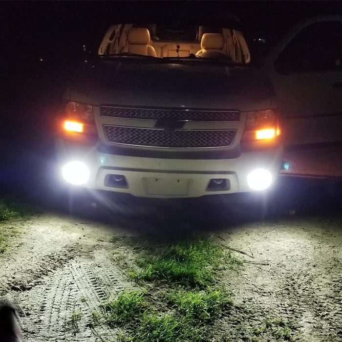 COB-72 HB4 9006 LED Fog Light Bulbs, 6500K White/8000K Blue/3000K Amber Yellow -Alla Lighting