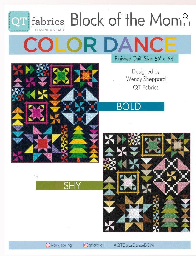 Color Dance Pattern - Quilt Finishes At 56 X 64??? - Qt Fabrics - Pattrn-4174