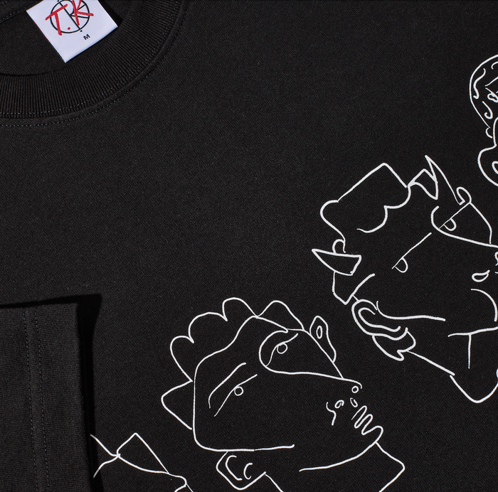 Contrast Tee | 8 Heads - Black/White