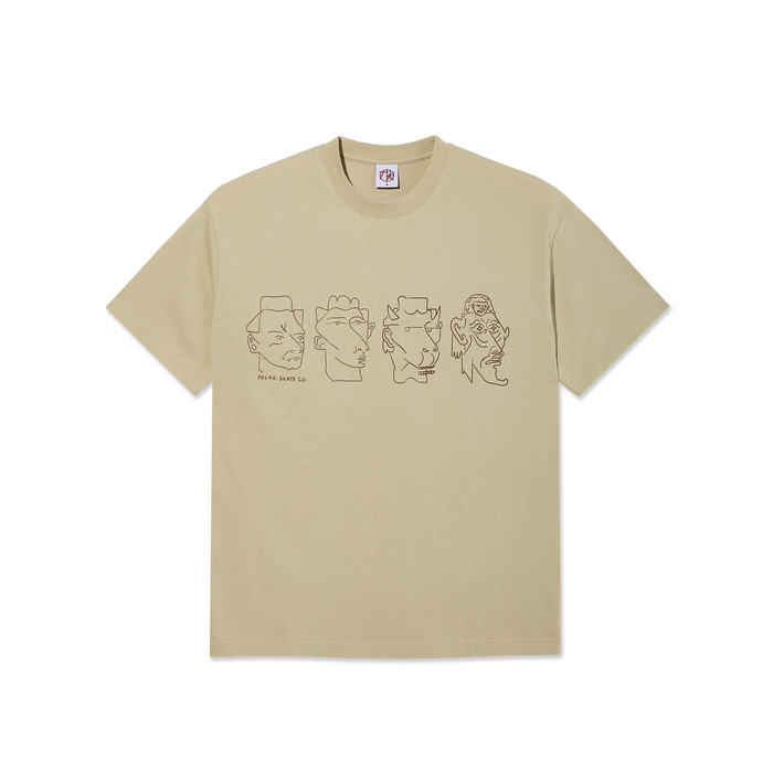 Contrast Tee | 8 Heads - Sand/Brown