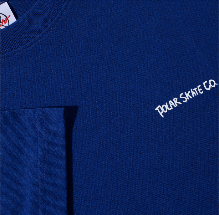 Contrast Tee | Doodle - Ultramarine/White