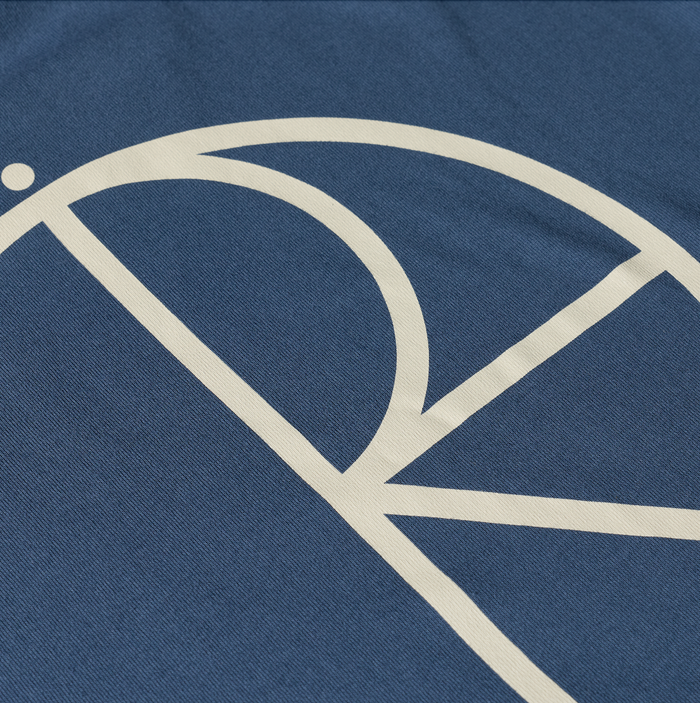 Contrast Tee I Stroke Logo - Grey Blue