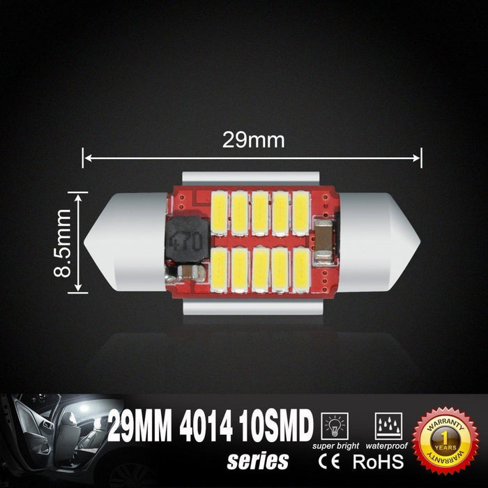 DE3175 DE3021 LED Bulbs Festoon Interior Map Dome Lights, 6K White -Alla Lighting